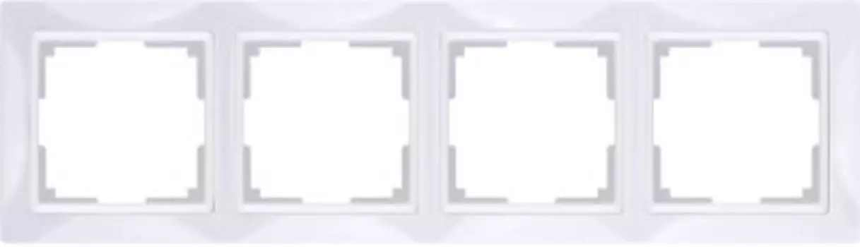 Рамка на 4 поста (белый, basic) WL03-Frame-04 Werkel