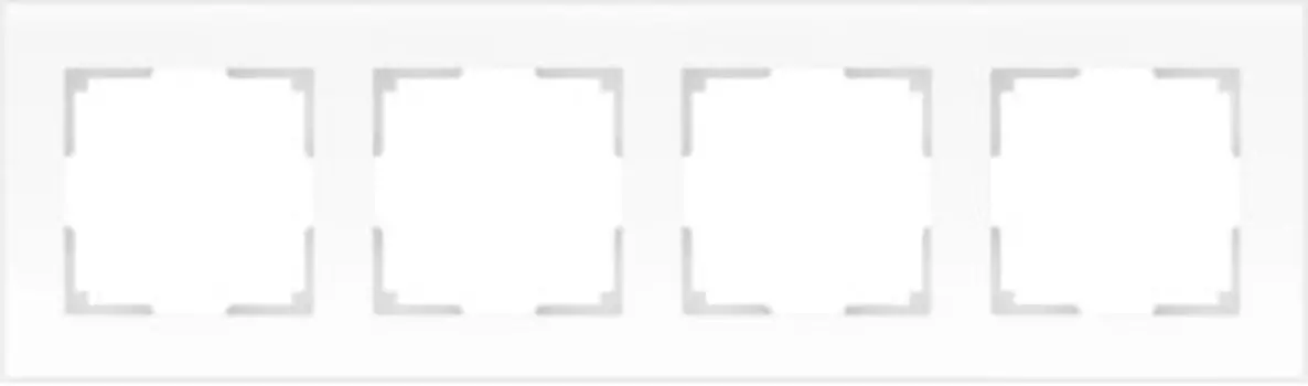 Рамка на 4 поста (белый матовый) WL01-Frame-04 Werkel