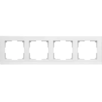 Рамка на 4 поста (белый) WL04-Frame-04-white Werkel