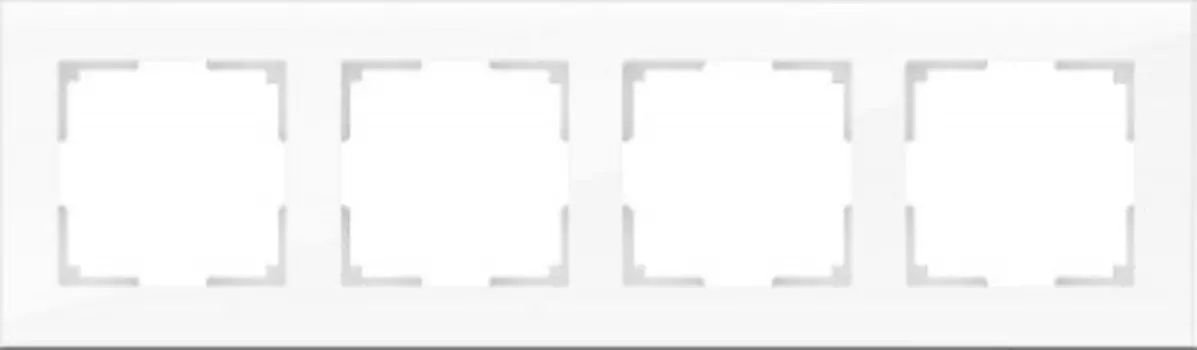 Рамка на 4 поста (белый) WL05-Frame-04-white Werkel