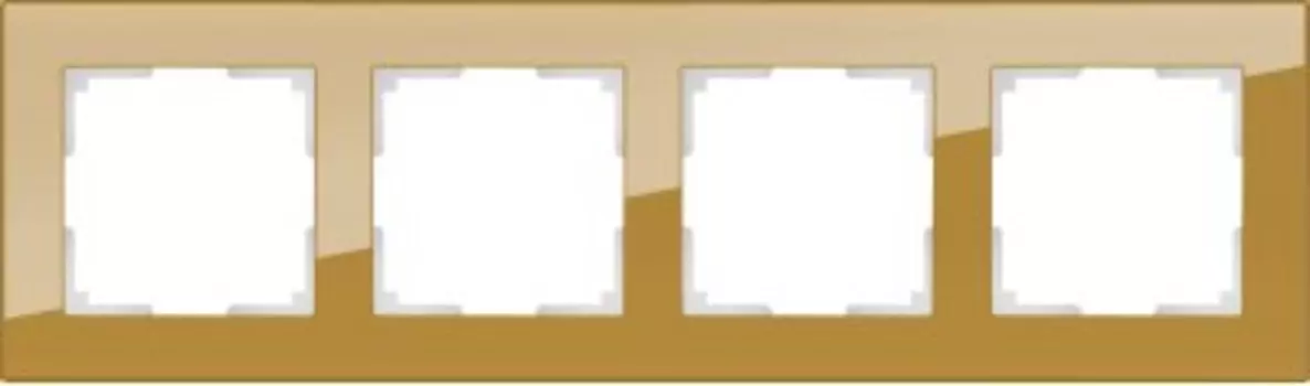 Рамка на 4 поста (бронзовый) WL01-Frame-04 Werkel