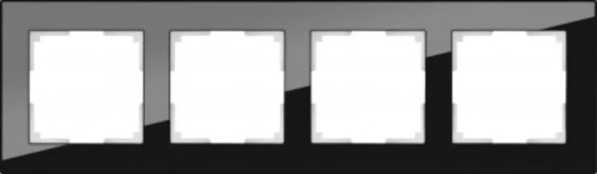 Рамка на 4 поста (черный) WL01-Frame-04 Werkel