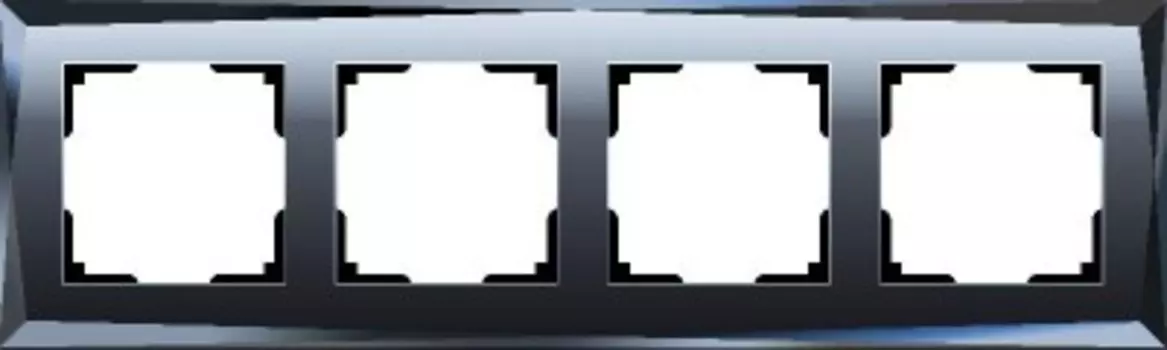 Рамка на 4 поста (черный) WL08-Frame-04 Werkel