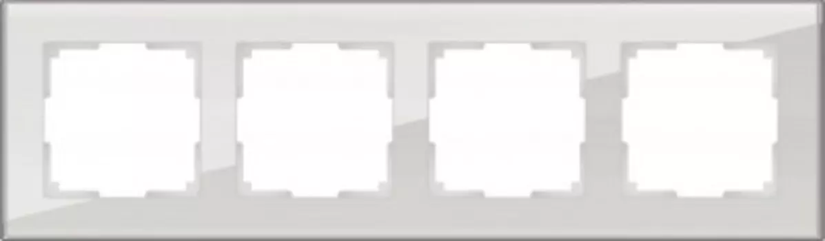 Рамка на 4 поста (дымчатый, стекло) WL01-Frame-04 Werkel