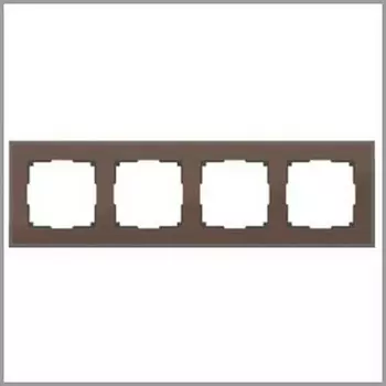 Рамка на 4 поста (коричневый алюминий) WL11-Frame-04 Werkel