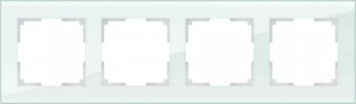 Рамка на 4 поста (натуральное стекло) WL01-Frame-04 Werkel