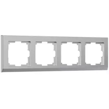 Рамка на 4 поста (серебряный) W0041806 Werkel