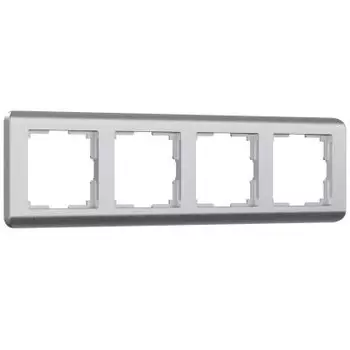 Рамка на 4 поста (серебряный) W0042106 Werkel