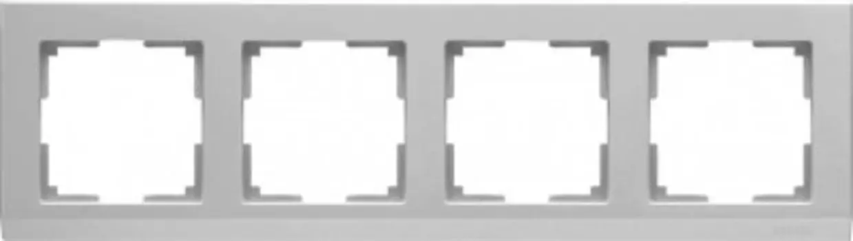 Рамка на 4 поста (серебряный) WL04-Frame-04 Werkel