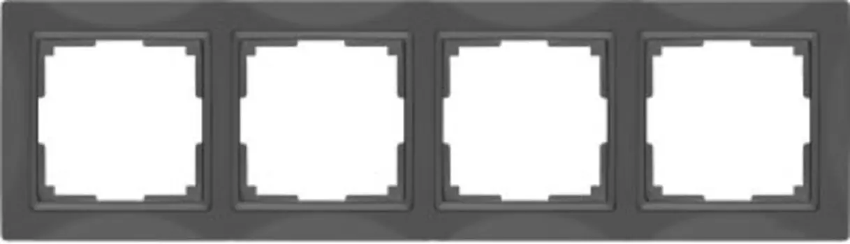 Рамка на 4 поста (серо-коричневый, basic) WL03-Frame-04 Werkel