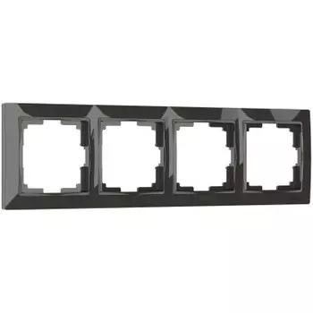 Рамка на 4 поста (серо-коричневый, basic) W0042007 Werkel