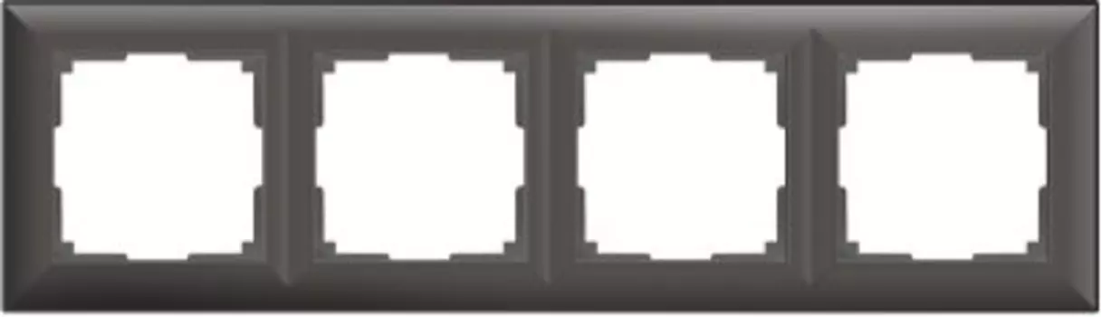 Рамка на 4 поста (серо-коричневый) WL14-Frame-04 Werkel