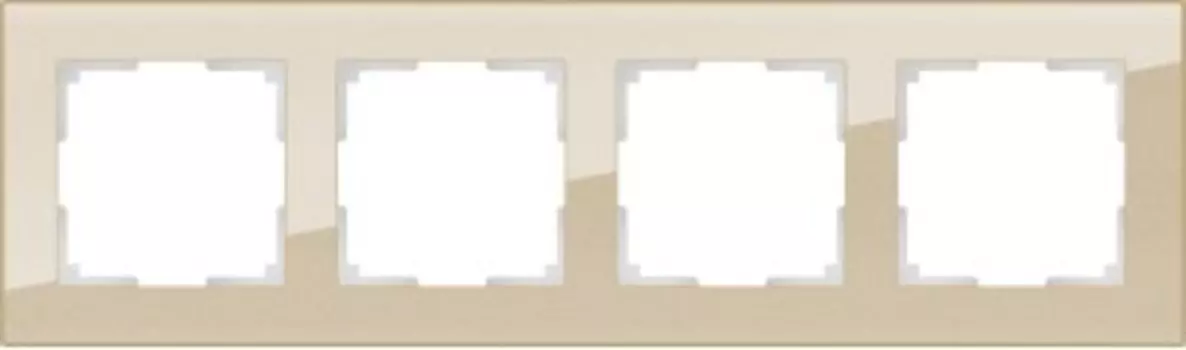 Рамка на 4 поста (шампань) WL01-Frame-04 Werkel