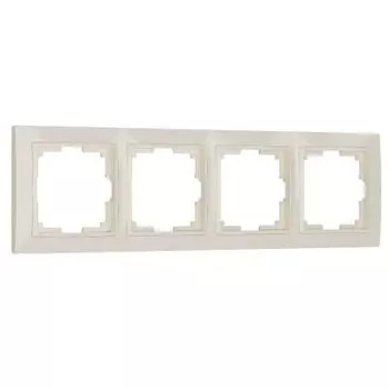 Рамка на 4 поста (слоновая кость, basic) W0042003 Werkel