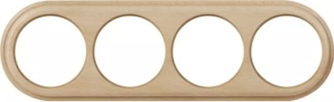 Рамка на 4 поста (светлый бук) WL15-frame-04 Werkel