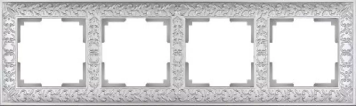 Рамка на 4 поста (жемчужный) WL07-Frame-04 Werkel