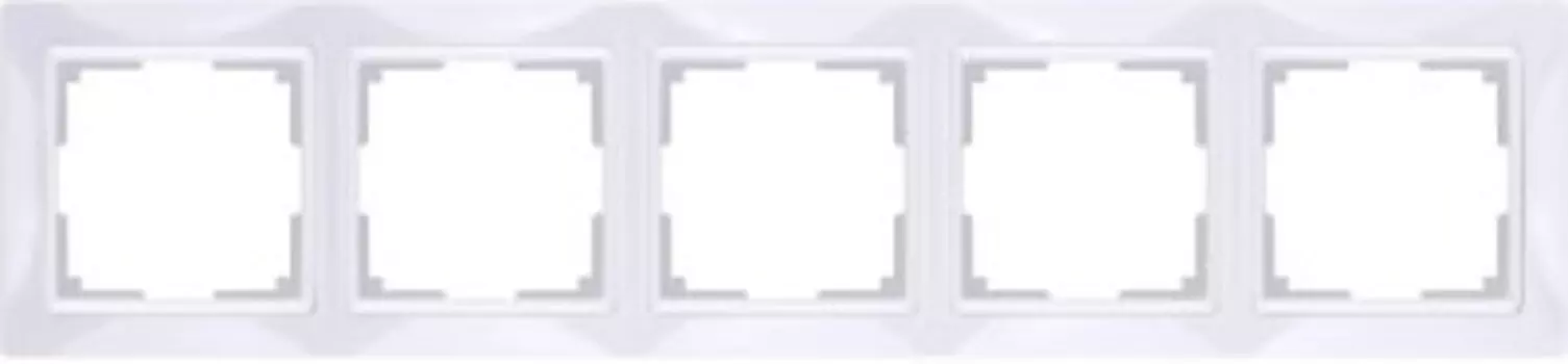 Рамка на 5 постов (белый, basic) WL03-Frame-05 Werkel