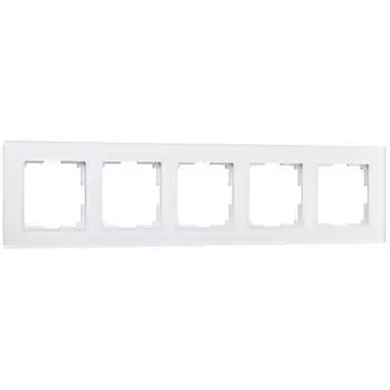 Рамка на 5 постов (белый матовый) Werkel W0051105