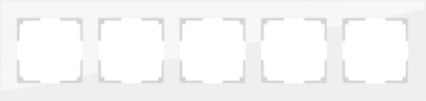 Рамка на 5 постов (белый матовый) WL01-Frame-05 Werkel