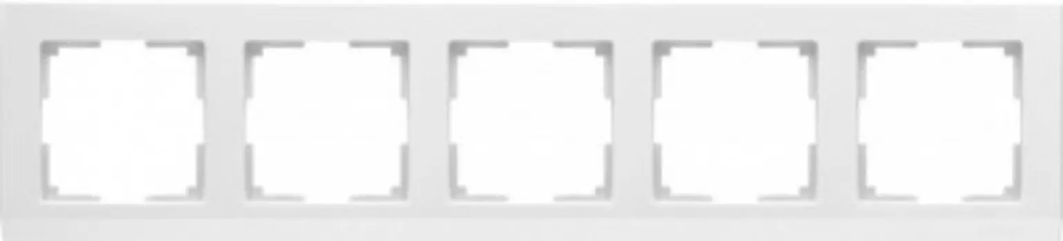 Рамка на 5 постов (белый) WL04-Frame-05-white Werkel