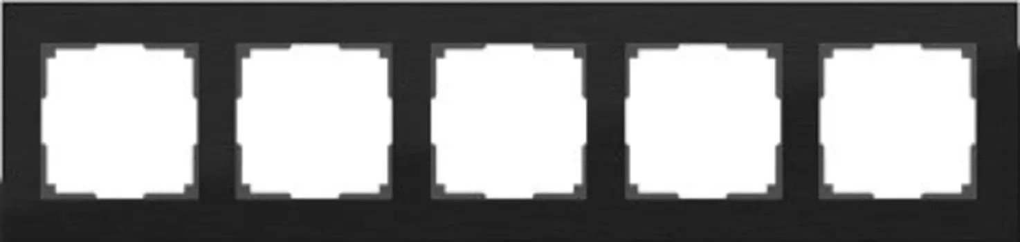Рамка на 5 постов (черный алюминий) WL11-Frame-05 Werkel