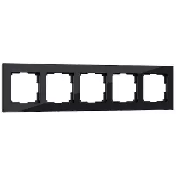 Рамка на 5 постов (черный) W0051108 Werkel