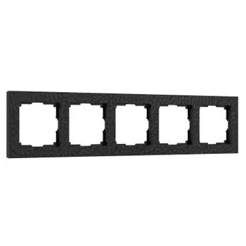 Рамка на 5 постов (черный) W0052408 Werkel