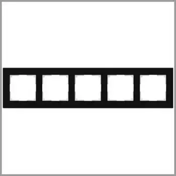 Рамка на 5 постов (черный) WL01-Frame-05 Werkel