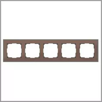 Рамка на 5 постов (коричневый алюминий) WL11-Frame-05 Werkel