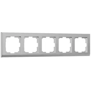 Рамка на 5 постов (серебряный) W0051806 Werkel
