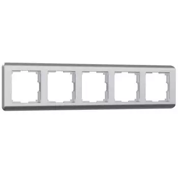 Рамка на 5 постов (серебряный) W0052106 Werkel