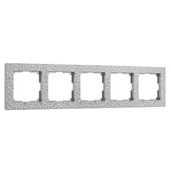 Рамка на 5 постов (серебряный) W0052406 Werkel