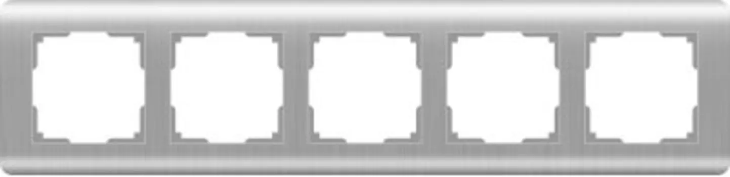 Рамка на 5 постов (серебряный) WL12-Frame-05 Werkel