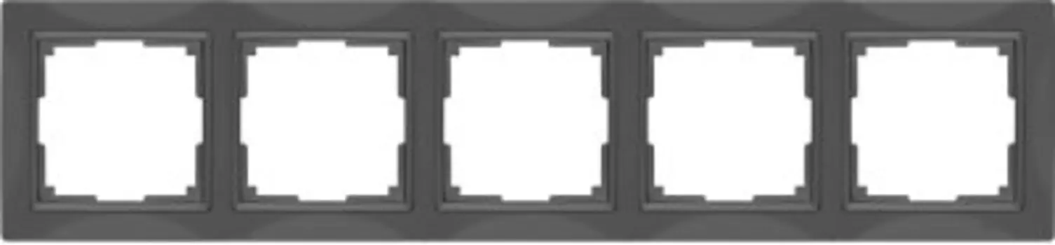 Рамка на 5 постов (серо-коричневый, basic) WL03-Frame-05 Werkel