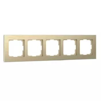 Рамка на 5 постов (шампань алюминий) W0051711 Werkel