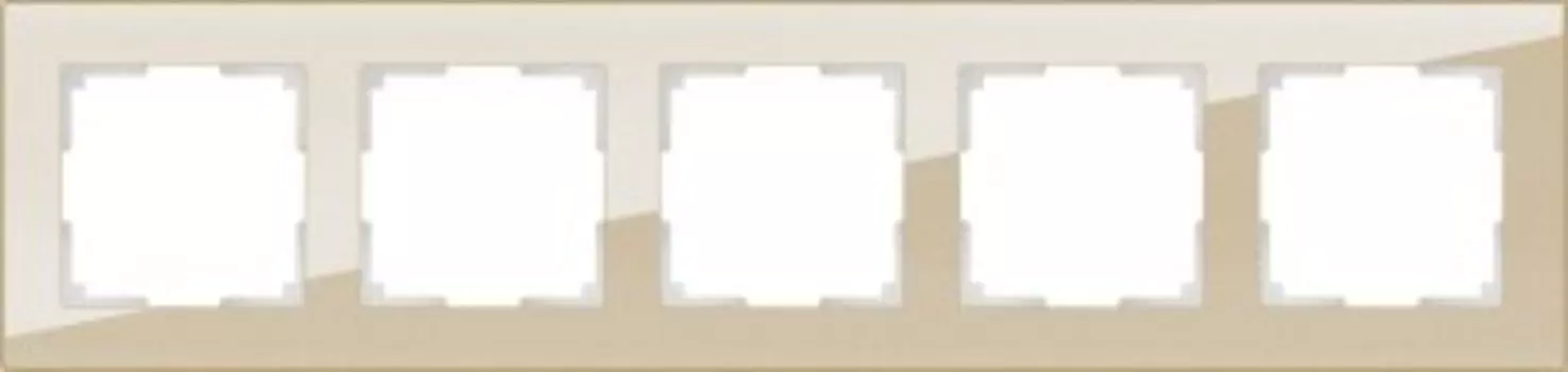 Рамка на 5 постов (шампань) WL01-Frame-05 Werkel