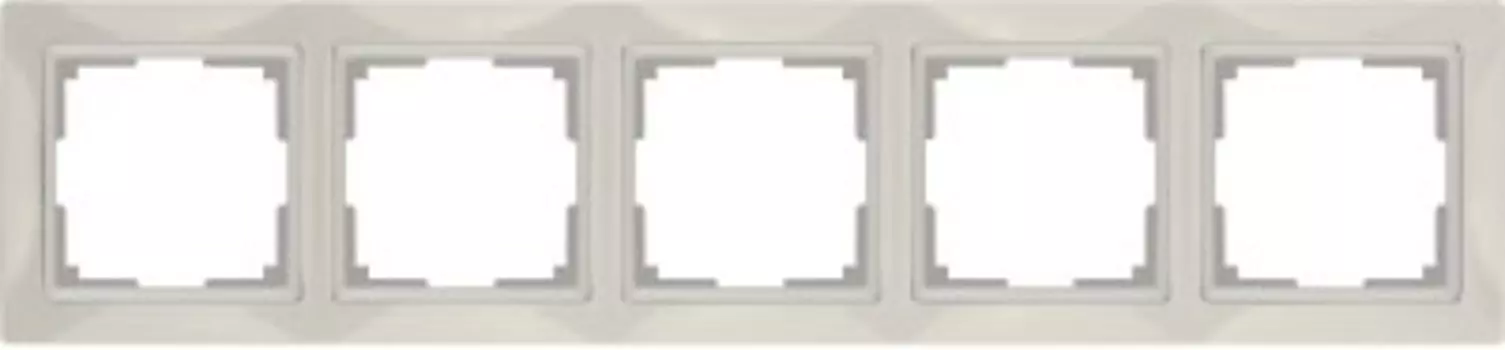 Рамка на 5 постов (слоновая кость, basic) WL03-Frame-05 Werkel