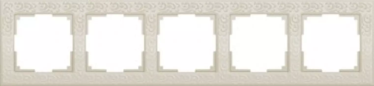 Рамка на 5 постов (слоновая кость) WL05-Frame-05-ivory Werkel