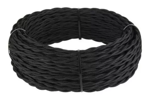 Ретро кабель витой 3х1,5 (черный) Werkel