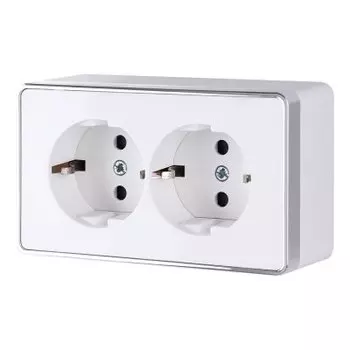 Розетка двойная с заземлением Gallant (белая) W5072101 Werkel