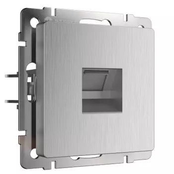 Розетка Ethernet RJ-45 (cеребряный рифленый) W1181009 Werkel