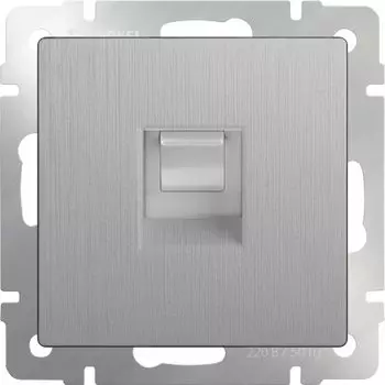 Розетка Ethernet RJ-45 (cеребряный рифленый) Werkel WL09-RJ-45