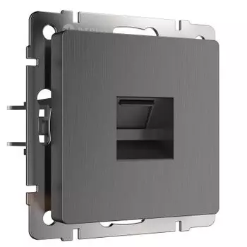 Розетка Ethernet RJ-45 (графит рифленый) WL04-RJ-45 Werkel
