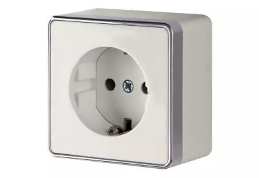 Розетка с заземлением и шторками Gallant (слоновая кость) WL15-02-02 Werkel