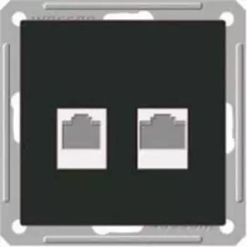 Розетка Wessen 59 с/у без рамки телеф./кат.5Е 2-Я. черный бархат (RSI-251TK5E-6-86)