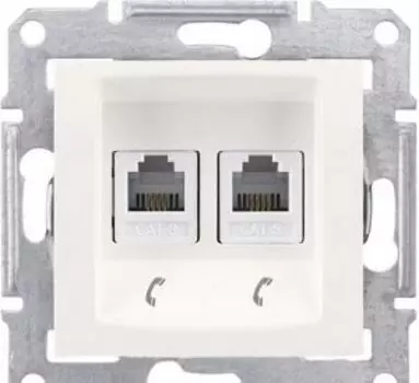 SE Sedna Бел Розетка ТЛФ 2-ая RJ11 (SDN4201121)