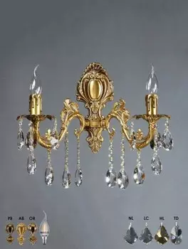 Светильник бра Ambiente 2118/2 AB New Leaf