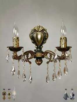 Светильник бра Ambiente 2128/2 PB New Leaf