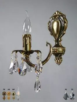 Светильник бра Ambiente 2226/1 PB New Leaf