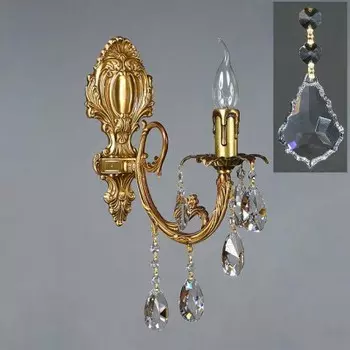 Светильник бра Ambiente 8888/1 AB Leaf crystal